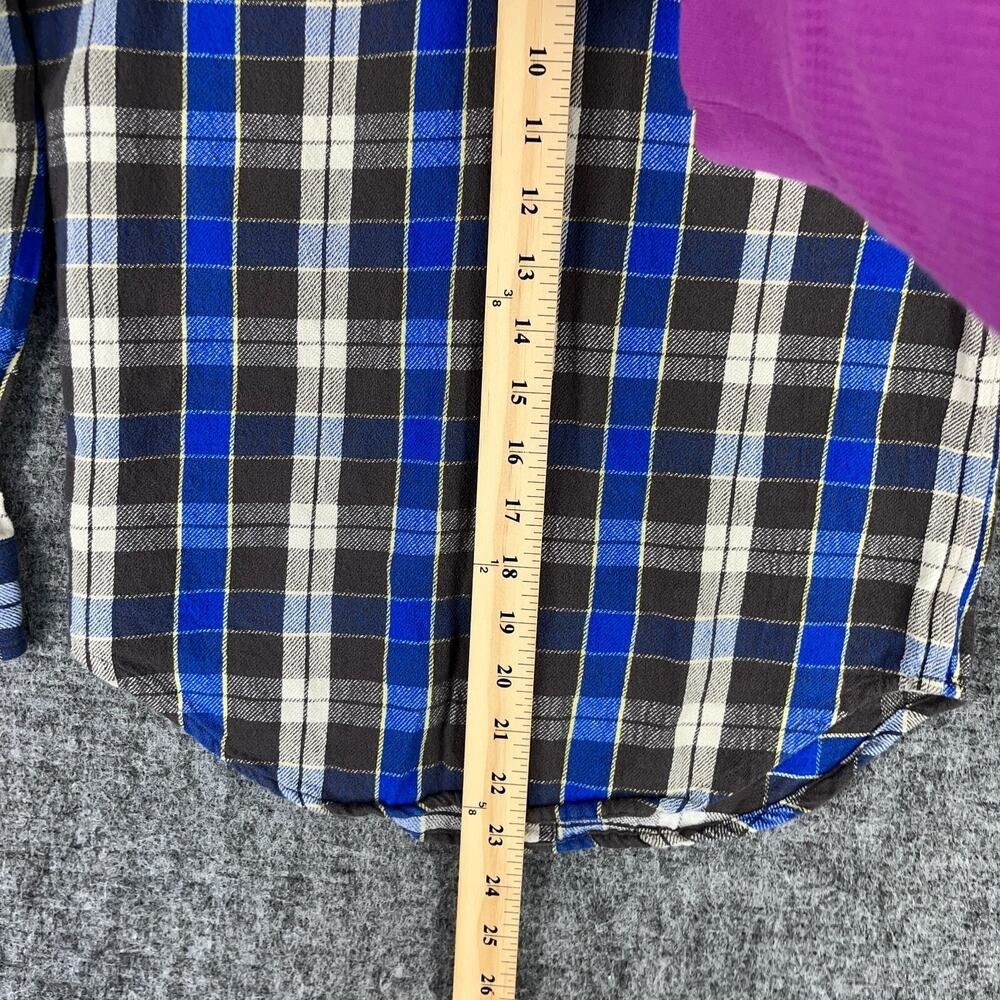 Polo‎ Ralph Lauren Flannel Shirt Boys Small Blue Plaid Button Down Chore Outdoor - Picture 6 of 7